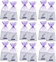 DOITOOL Lavender Sachet Bags 25 Pack Lavender Sachet Bags Sachet Empty Bags for Lavender Buds Rose Organza Gauze Bags (Light Purple)