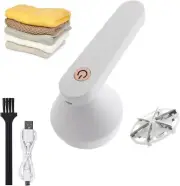 Hill Electric Lint Remover Portable Pill Fuzz Fabric Shaver Lint Remove, White
