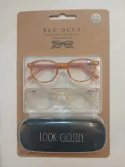 Rae Dunn Blue Light Blocking Reading Glasses Readers +1.50 2-pack With Case