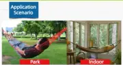 AU Outdoor Leisure Mesh Portable Aerial Nylon Rope Travel Hiking Swing Hammock