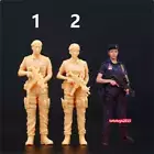 2pc 1/64 HK Police Man Scene Prop Minatures Figure Doll For Cars Vehicles Toy