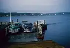 cable ferry across LaHave River in LaHave, Nova Scotia, Canada, - 1960 Old Photo