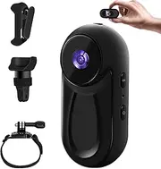 Baobylon Mini Action Cam, 360° Camera, Helmet Camera, Motorcycle, 1080P Body Camera, Mini Camera, Pet Camera, Dashcam Bike, Action Camera, Multifunctional Accessories