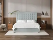 My Style Buttoned Headboard & Drawer Base - King / Duckegg / Standard Base