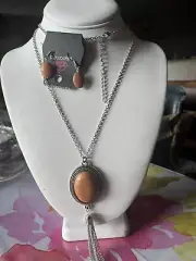 Paparazzi Homestead Harmony - Brown Necklace & Earrings