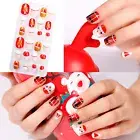 24pcs/set Artificial Nails Back-adhesive Extend Nail Christmas False Nails