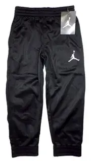 NWT Nike Air Jordan Boys Jumpman Jogger Sweat Pants BLACK White Little Kids 4