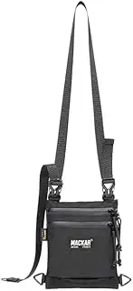 [DuDu] Black Men's Waterproof Polyester Shoulder Bag - Small Waterproof Shoulder Bag with Zips, Urban Casual Style for Travel, Outdoor, Festival and Leisure, Black, Large, black, L