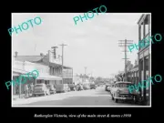 OLD LARGE HISTORIC PHOTO OF RUTHERGLEN VICTORIA THE MAIN St & STORES c1950 1