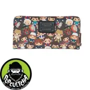 Stranger Things - Chibi 4" Faux Leather Zip-Around Wallet "New"