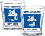 AFL Spirit Glass Set - North Melbourne Kangaroos - 250ml Cup - Set of Two