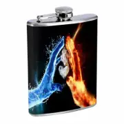 Fire And Ice Em3 Flask 8oz Stainless Steel Hip Drinking Whiskey