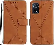 Compatible with Oppo A16 4G / A16s 4G Case,Compatible with Oppo A54 4G / A54s 4G Kickstand Flip Card Slot Magnetic Closure Phone Cover Brown