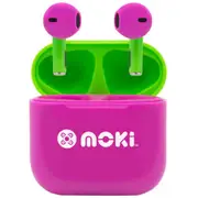 Moki MokiPods Mini True Wireless In-Ear Headphones for Kids - Pink Green Volume Limited [ACC-MPMPMPG]