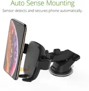 iOttie Auto Sense Automatic Clamping Wireless Charging Dashboard Car Phone Mount, Car Charger -- for iPhone, Samsung Galaxy, Huawei, LG, Smartphone