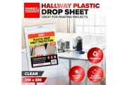 Plastic Drop Sheet Protection Clear Reusable Durable 2m x 6m Handy Hardware