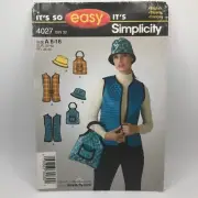 Simplicity 4027 Misses Sz 6-16 Vest w/ Accessories Sewing Pattern FF & UNCUT
