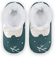 [Caihoyu] House Slippers for Kids Fuzzy Fleece Anti-Skid Sole Lightweight House Slipper Socks Indoor Outdoor Winter Bedroom
