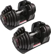 Fitness Master 2x40kg Adjustable Dumbbell Set Home GYM Exercise Equipment Weight