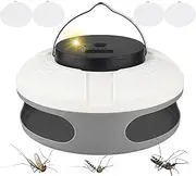 Fly Zapper Indoor,UV Light Sticky Traps | Quick Electronic Gnat Catcher with Sticky Board for House, Window, Indoor, Kitchen, Food Storage Area