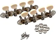 CoudarTitie Metal Machine Heads Instrument Accessories Easy Installation Mandolin Replacements for 8 String Guitars 8 Strings Mandolin, Silver