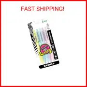 Zebra Z-Grip Assorted Pastel Color Barrel Ballpoint Pen Medium Point 1.0mm 5ct