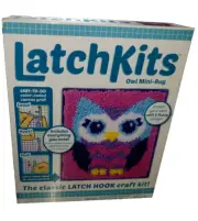 Latchkits Latch Hook Craft Kit Rainbow AND Owl Mini Rug PlayMonster Set of 2 NIB
