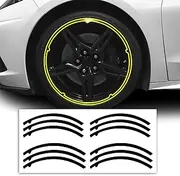 BOGAR TECH DESIGNS Rim Chrome Delete Overlay Compatible with Chevrolet Corvette C8 2020-2025, Gloss Black