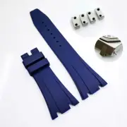 27mm / 18mm 115mm / 70mm Blue Rubber Strap for AP Royal Oak 15400 15300 39 41mm