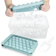 Ice Cube Tray with Lid and Bin - Round Ice Trays for Freezer with Lid - Ice C...