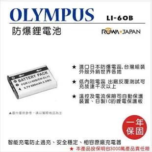 【199超取免運】攝彩@樂華 FOR Olympus LI-60B (EN-EL11) 相機電池 鋰電池 防爆 原廠充電器可充 保固一年【全壘打★APP下單 跨店最高20%點數回饋!!】