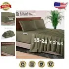 4-Piece Luxury King Bed Sheet Set - 1500 Thread Count Microfiber in Sage Green