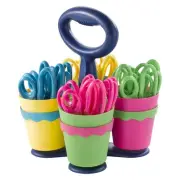 Westcott Kids Anti-Microbial Product Protection Scissors With Caddy, 5", Blunt,