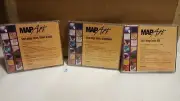 map art lot of 3 stock image series globes & world international USA mapart