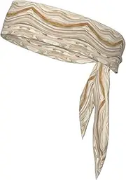 Colorful Swirls Sports Strap Double-Sided Headscarf Men's Bow Tie Sports Headscarf Running Yoga Exercise Headband