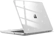 Fintie Case for 12.4 Inch Microsoft Surface Laptop Go 3 (2023) / Surface Laptop Go 2 (2022) / Surface Laptop Go (2020) Model: 2013 1943 - Protective Snap On Hard Shell Cover, Glittering Clear