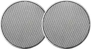 ACROPIX Universal 5" Car Speaker Grills Cover Mesh Round 5 Inch Audio Speaker Subwoofer Guard Protector Case Iron Plating Silver Tone Black - Pack of 2
