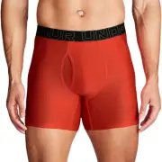 UNDER ARMOUR Tech Boxerjock 6" Boxer Brief Underwear sz 5XL Solstice Red Black