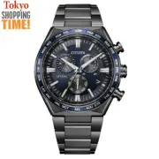 Citizen Attesa CB5967-66L Eco-Drive Black Solar Titanium Radio Men Watch NEW BOX