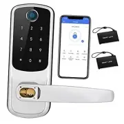 Smart Door Lock，keyless Entry Door Lock ， Fingerprint Door Lock，Smart Silver