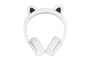 BuddyPhones PlayEars+ Wireless Bluetooth Kids Headphones Ear Polar Bear White