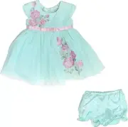 Jona Michelle Cap Sleeve Fully Lined Dress for Girls Mint 12 months