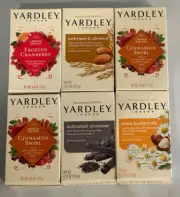 Lot of 6 Yardley London Moisturizing Bath Soap Bars 4.0-4.25oz Various Scent NEW