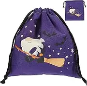 ULDIGI Bag Reusable Drawstring Pouch Trick Treat Bag Cute Gnome Design for Halloween Favors and Party Goodies