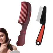 Dandruff Comb and Stainless Steel Fine Tooth Comb Kit Massage Dandruff Removal Brush