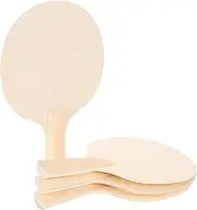 EXAOMBLE 4Pcs Unfinished Table Tennis Paddle Blanks for DIY Crafts Wood Rackets for Adults Versatile Tennis Rackets for Fun Activities