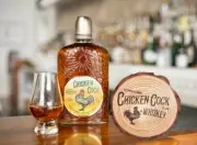 Chicken Cock Whiskey wooden coasters 4ct