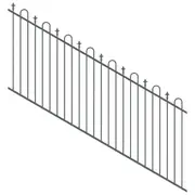 ProtectorAl 1201-2400W x 1200H Monument Loop & Spear Top Pool Fence Panel Raked 16-30º