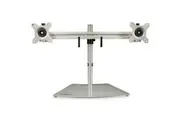 StarTech.com Dual Monitor Stand, Free Standing Desktop Pole Stand for 2x 24" (17.6lb/8kg) VESA Mount Displays, Height Adjustable