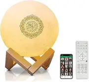 [AYYDS] Quran Moon Lamp, Smart Touch Bluetooth Speaker, 3D Moonlight Night Light, 7 Colours LED Night Lamp, Colour Changing Bedside Lamp, Table Lamp (A)